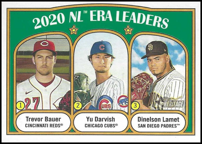 91 2020 NL ERA Leaders (Trevor Bauer Yu Darvish Dinelson Lamet) LL